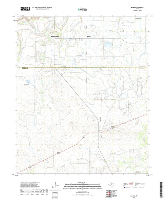 Mankins Texas US Topo Map Image