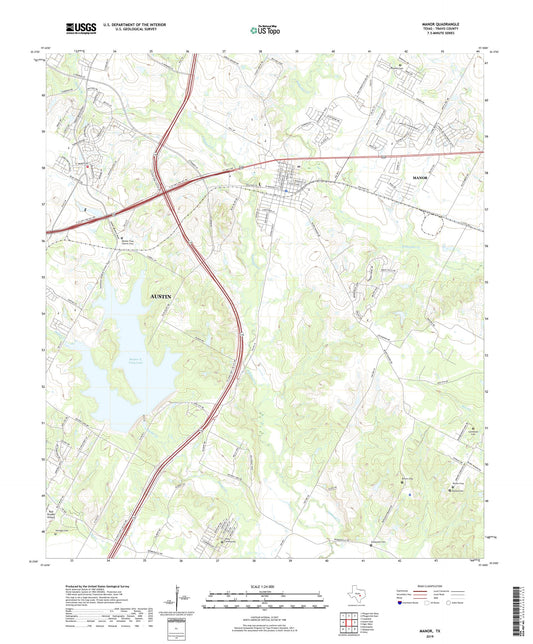 Manor Texas US Topo Map Image