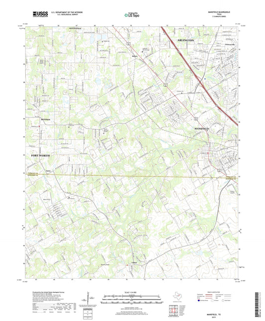 Mansfield Texas US Topo Map Image