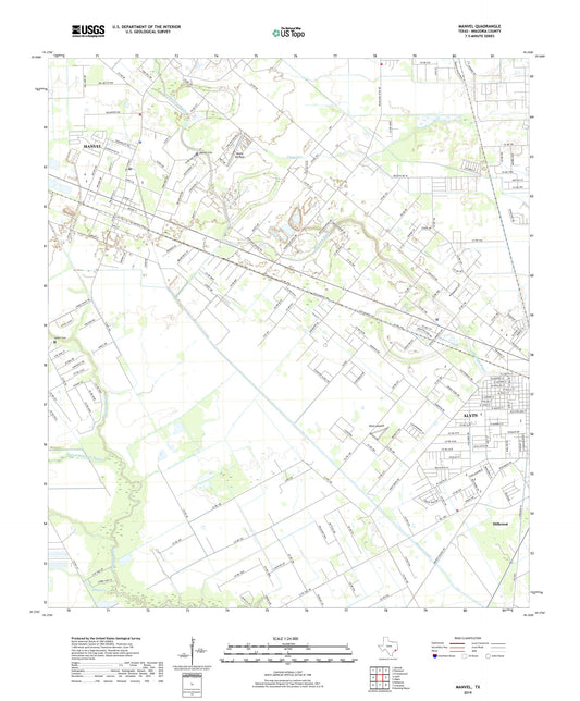 Manvel Texas US Topo Map Image