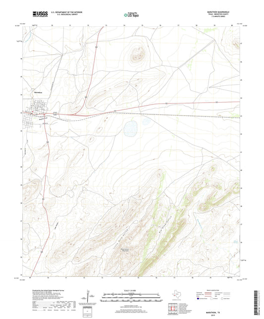 Marathon Texas US Topo Map Image