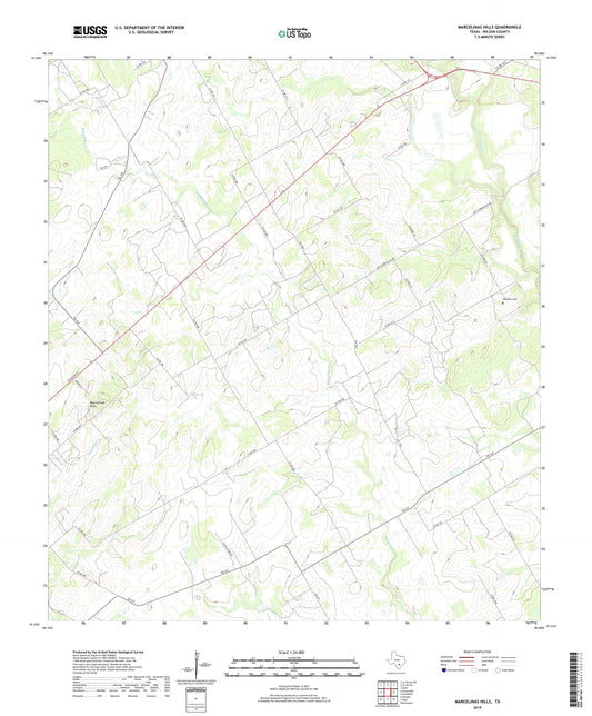 Marcelinas Hills Texas US Topo Map Image