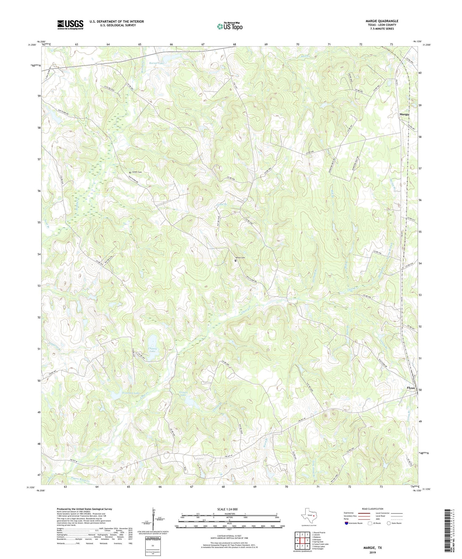 Margie Texas US Topo Map Image