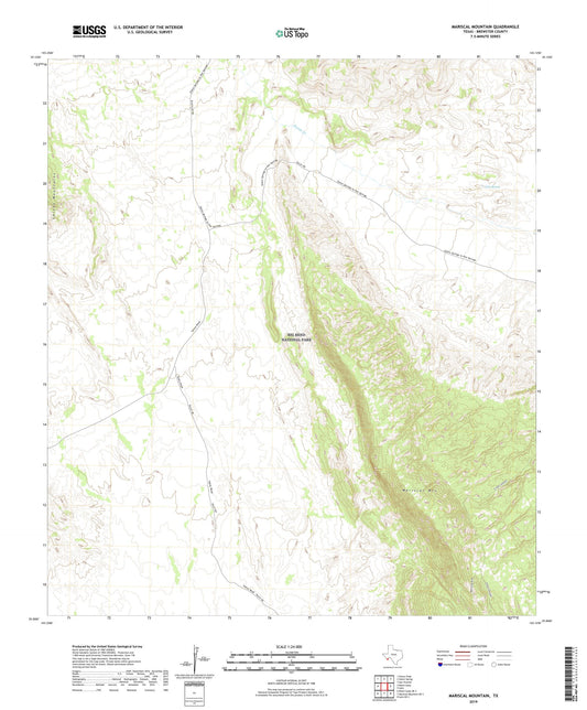 Mariscal Mountain Texas US Topo Map Image