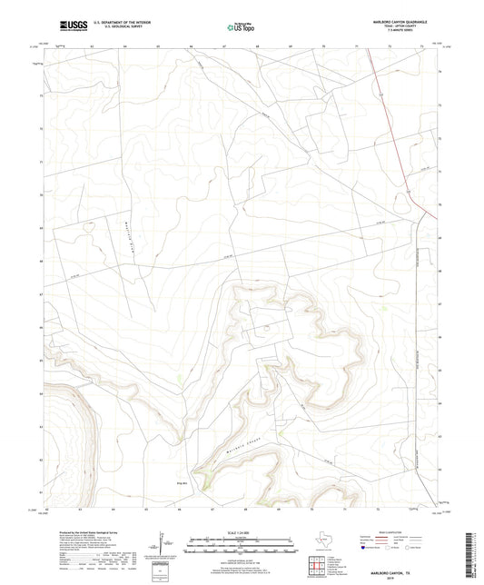 Marlboro Canyon Texas US Topo Map Image