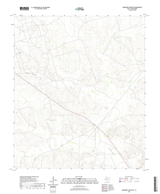 Marlboro Canyon SE Texas US Topo Map Image