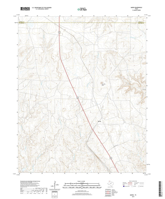 Marsh Texas US Topo Map Image