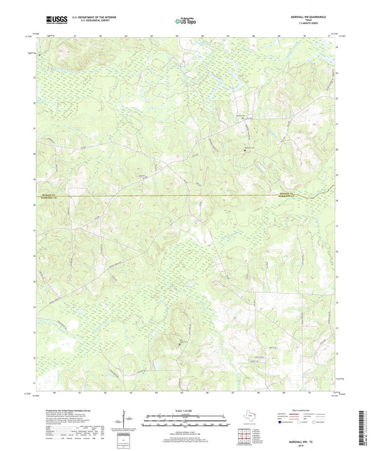 Marshall NW Texas US Topo Map Image
