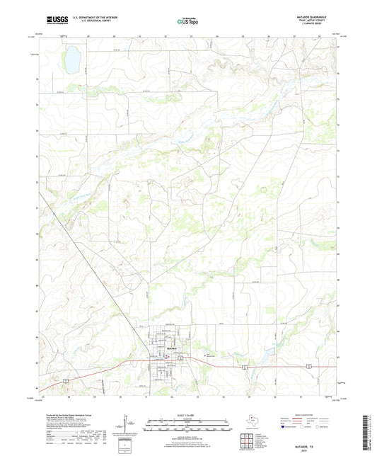 Matador Texas US Topo Map Image
