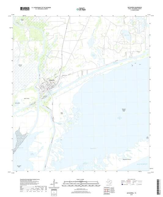 Matagorda Texas US Topo Map Image