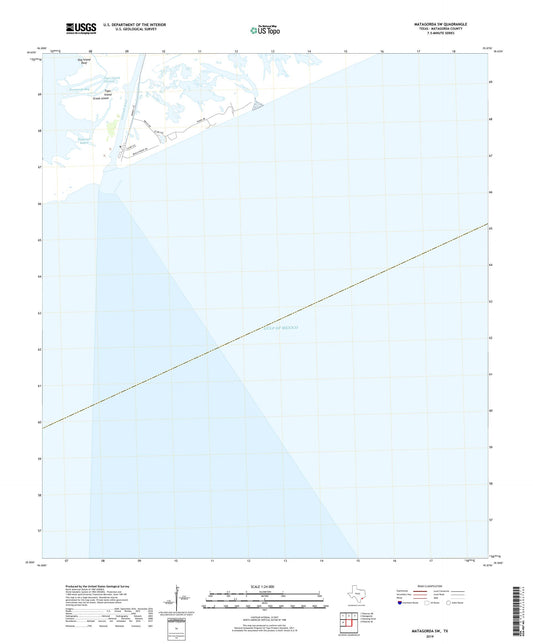 Matagorda SW Texas US Topo Map Image