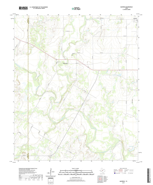 Maverick Texas US Topo Map Image