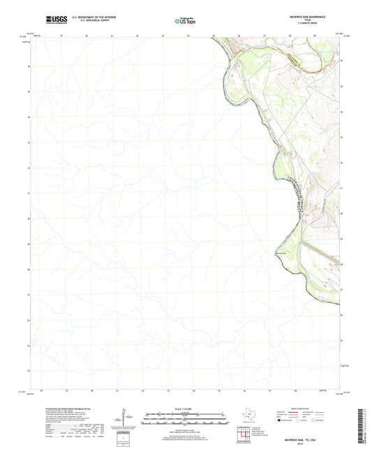 Maverick Dam Texas US Topo Map Image