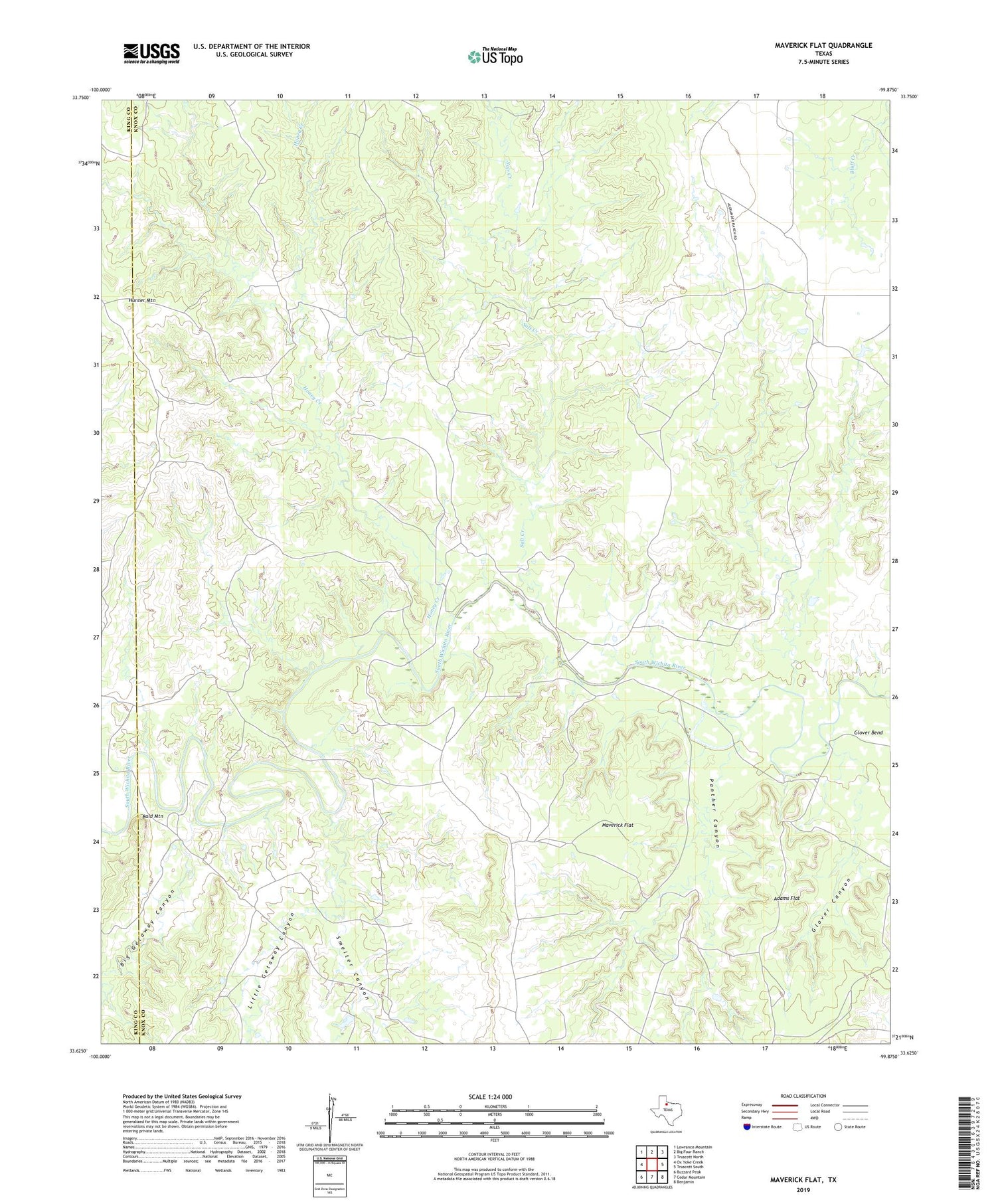 Maverick Flat Texas US Topo Map Image