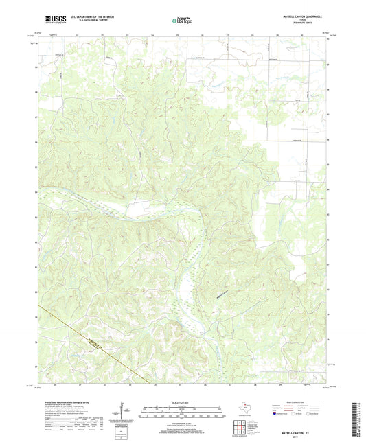 Maybell Canyon Texas US Topo Map Image