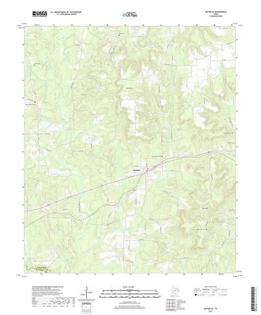 Maydelle Texas US Topo Map Image