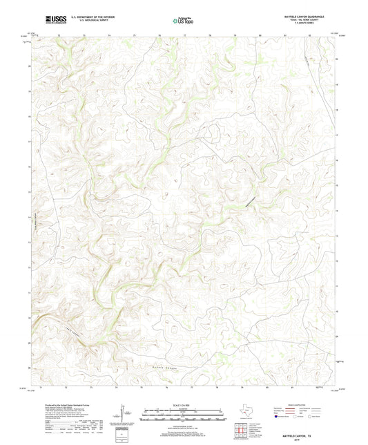 Mayfield Canyon Texas US Topo Map Image