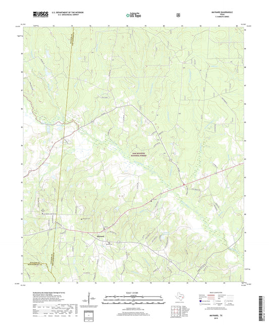 Maynard Texas US Topo Map Image