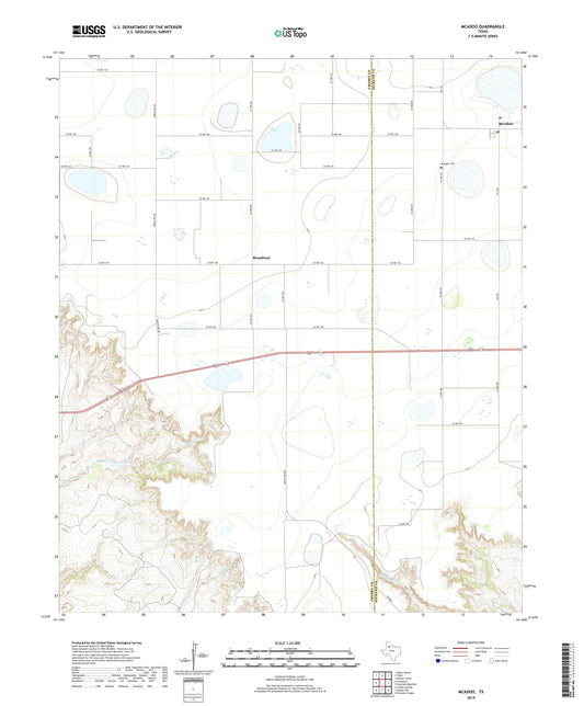 McAdoo Texas US Topo Map Image