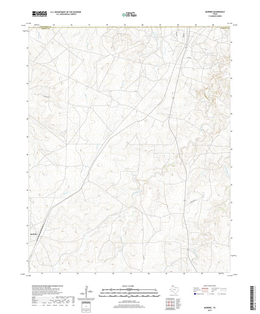 McBride Texas US Topo Map Image