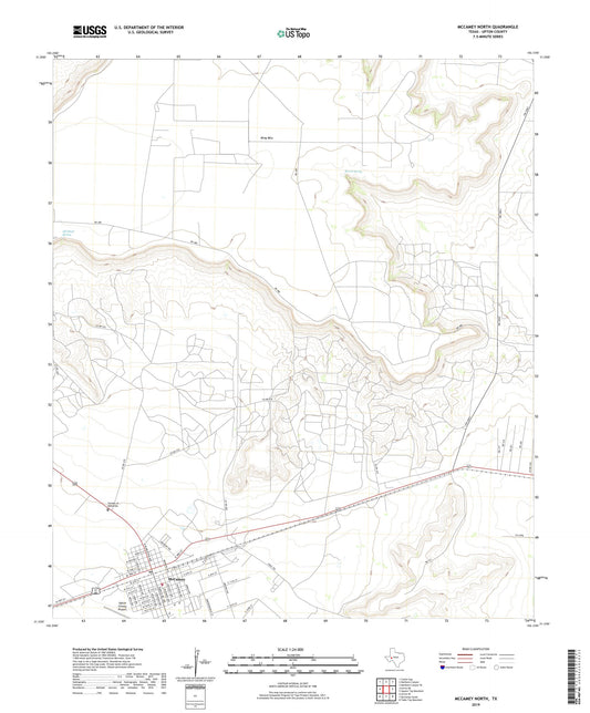 McCamey North Texas US Topo Map Image