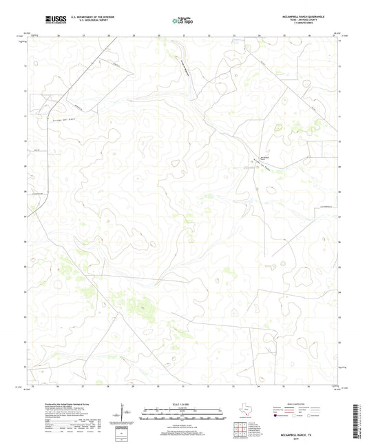 McCampbell Ranch Texas US Topo Map Image