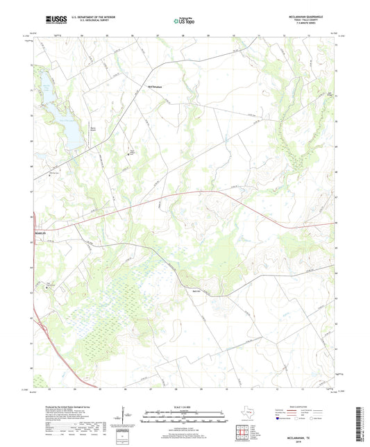 McClanahan Texas US Topo Map Image