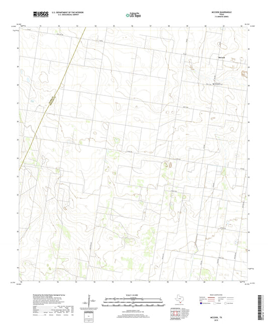 McCook Texas US Topo Map Image
