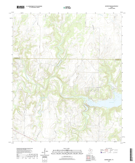 McEwen Draw Texas US Topo Map Image