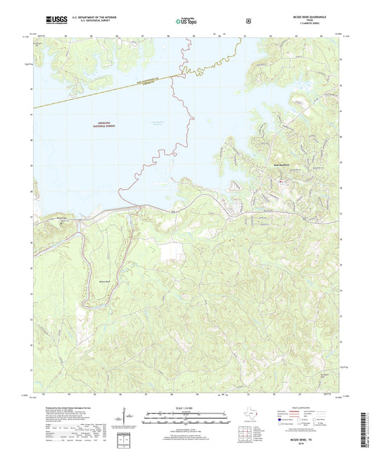 McGee Bend Texas US Topo Map Image