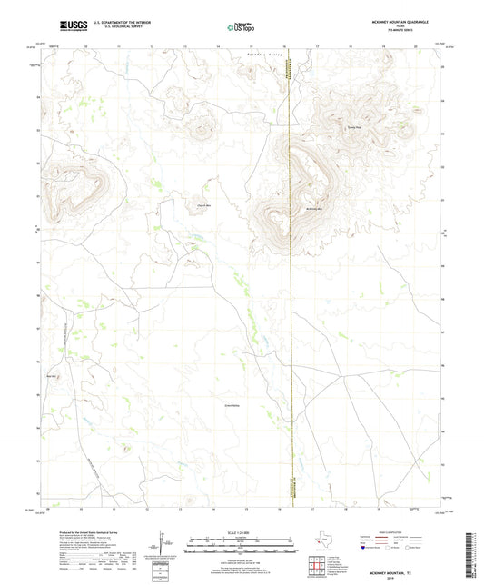 McKinney Mountain Texas US Topo Map Image