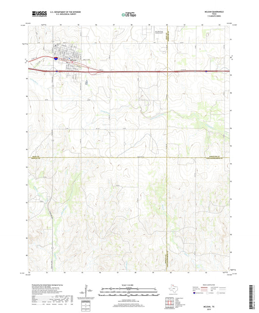McLean Texas US Topo Map Image