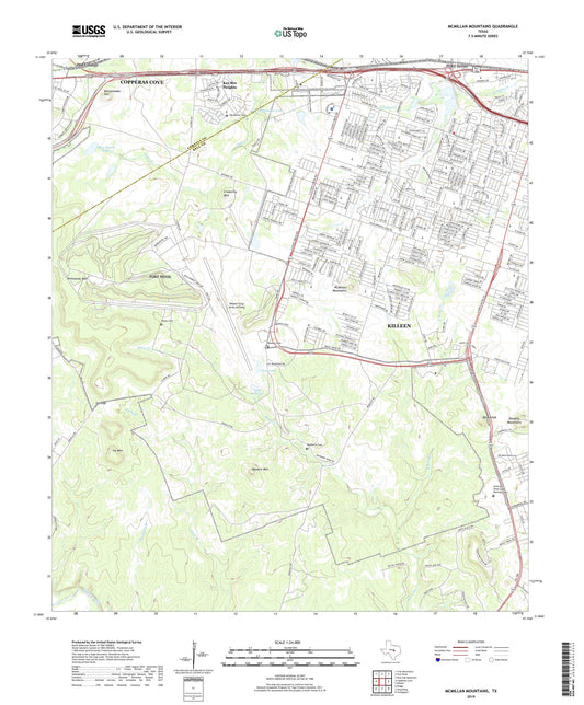 McMillan Mountains Texas US Topo Map Image
