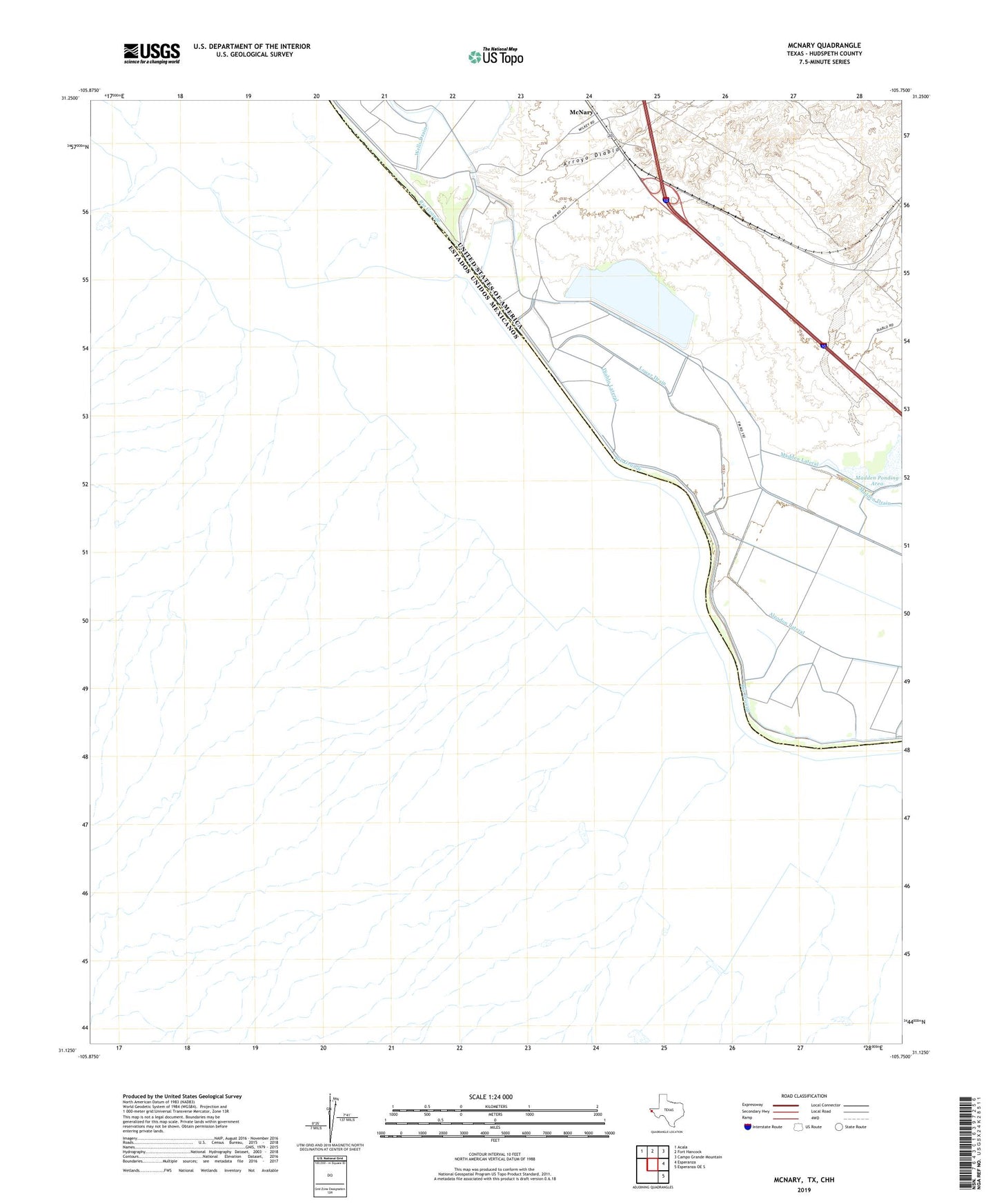 McNary Texas US Topo Map Image