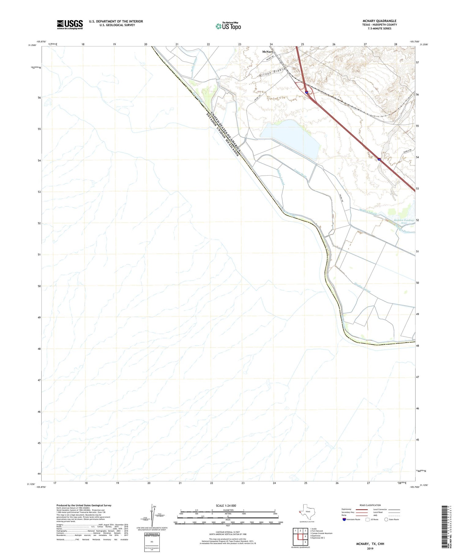 McNary Texas US Topo Map Image