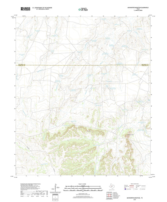 McWhorter Mountain Texas US Topo Map Image