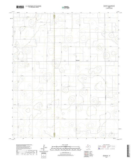 Meadow SE Texas US Topo Map Image