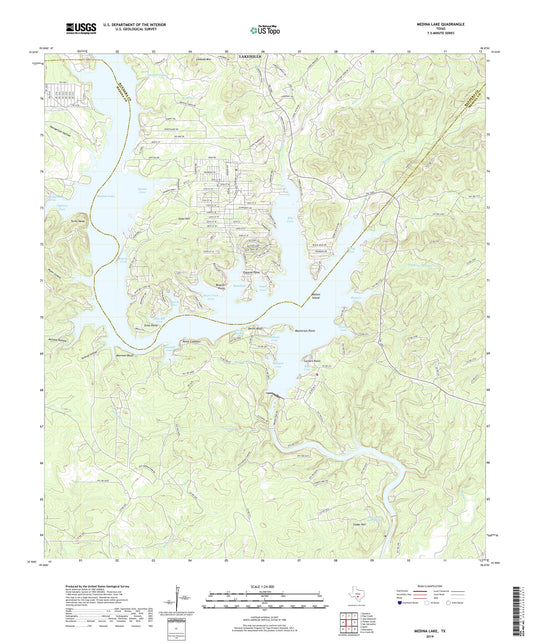 Medina Lake Texas US Topo Map Image