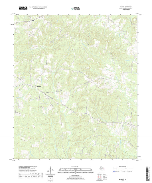 Melrose Texas US Topo Map Image