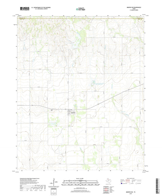 Memphis NW Texas US Topo Map Image