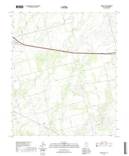 Merkel East Texas US Topo Map Image