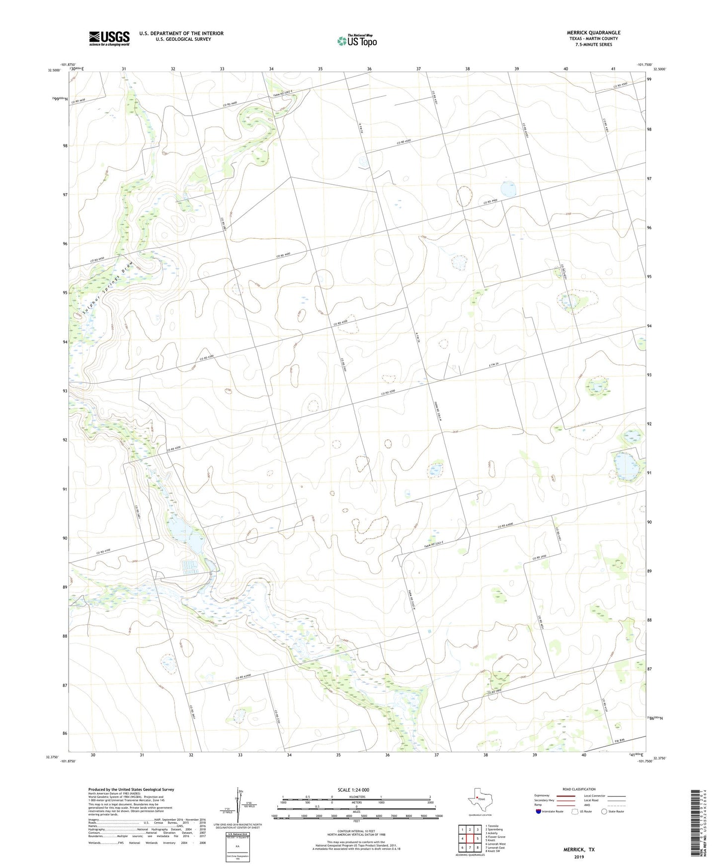 Merrick Texas US Topo Map Image