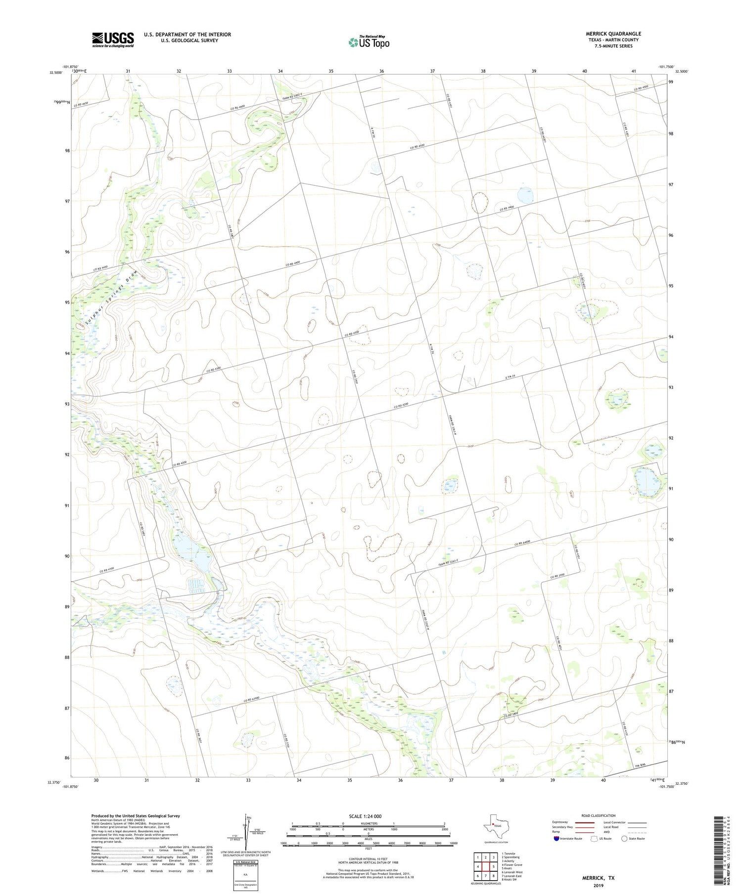 Merrick Texas US Topo Map Image