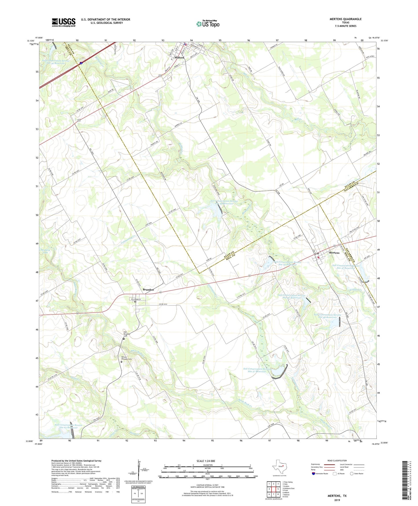 Mertens Texas US Topo Map Image