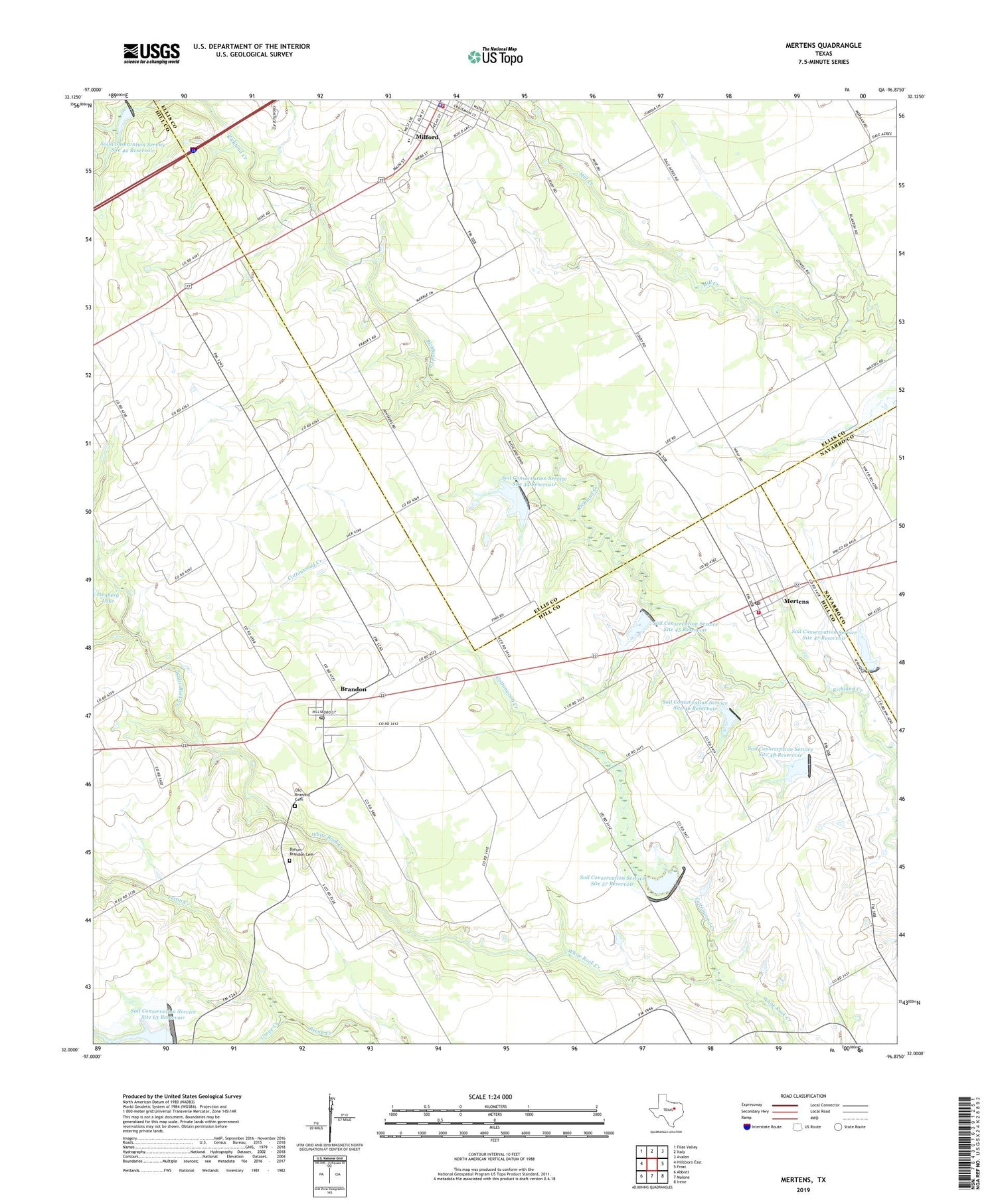Mertens Texas US Topo Map Image