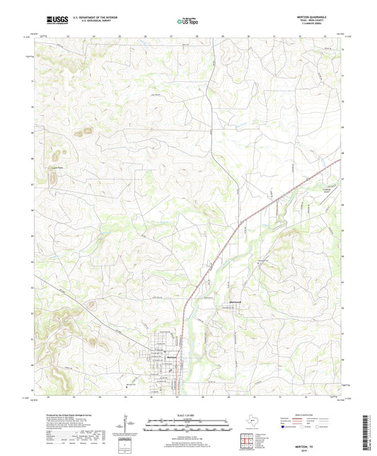 Mertzon Texas US Topo Map Image