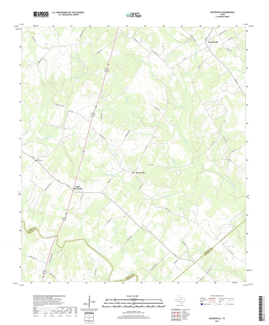 Meyersville Texas US Topo Map Image