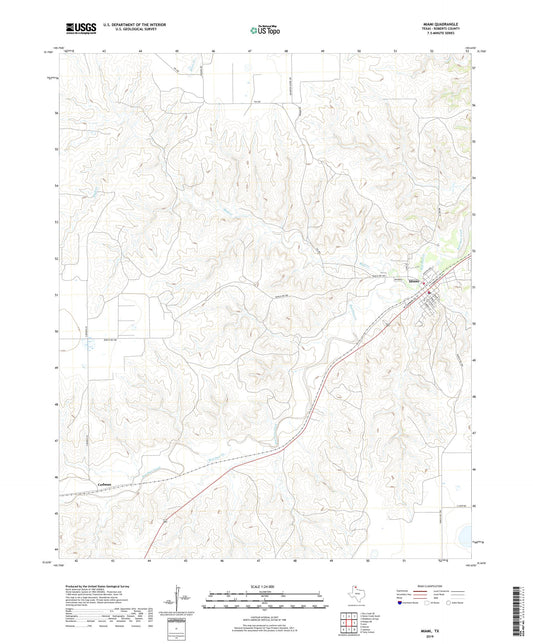 Miami Texas US Topo Map Image