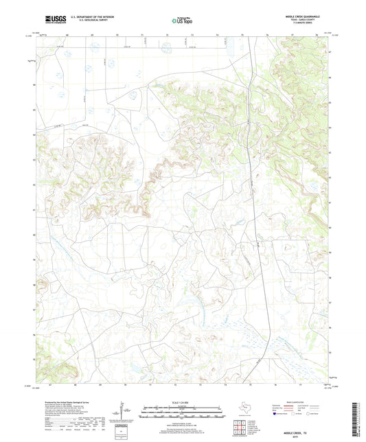 Middle Creek Texas US Topo Map Image