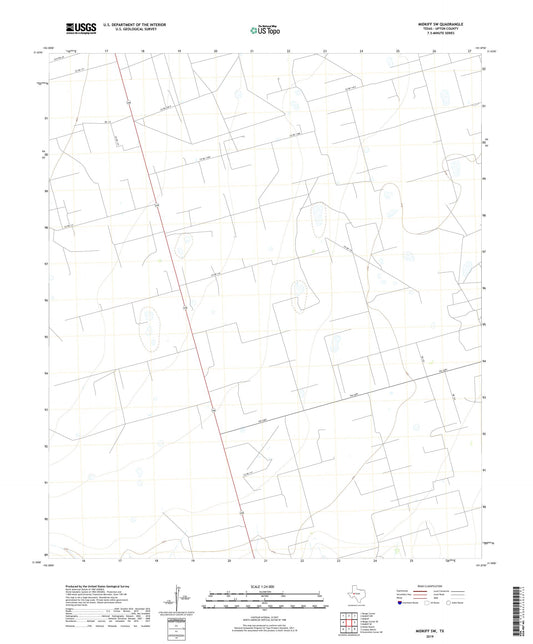 Midkiff SW Texas US Topo Map Image